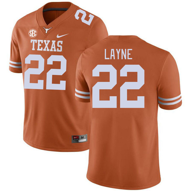 # 22 Bobby Layne Texas Longhorns Jerseys Football Stitched-Orange
